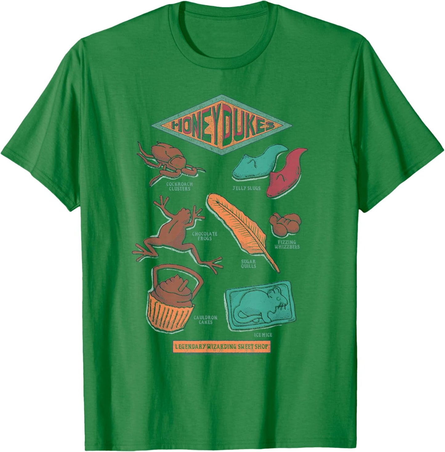 Harry Potter Honey Dukes Products Sweet Shop Vintage T-Shirt - T-Shirt | Irish Green