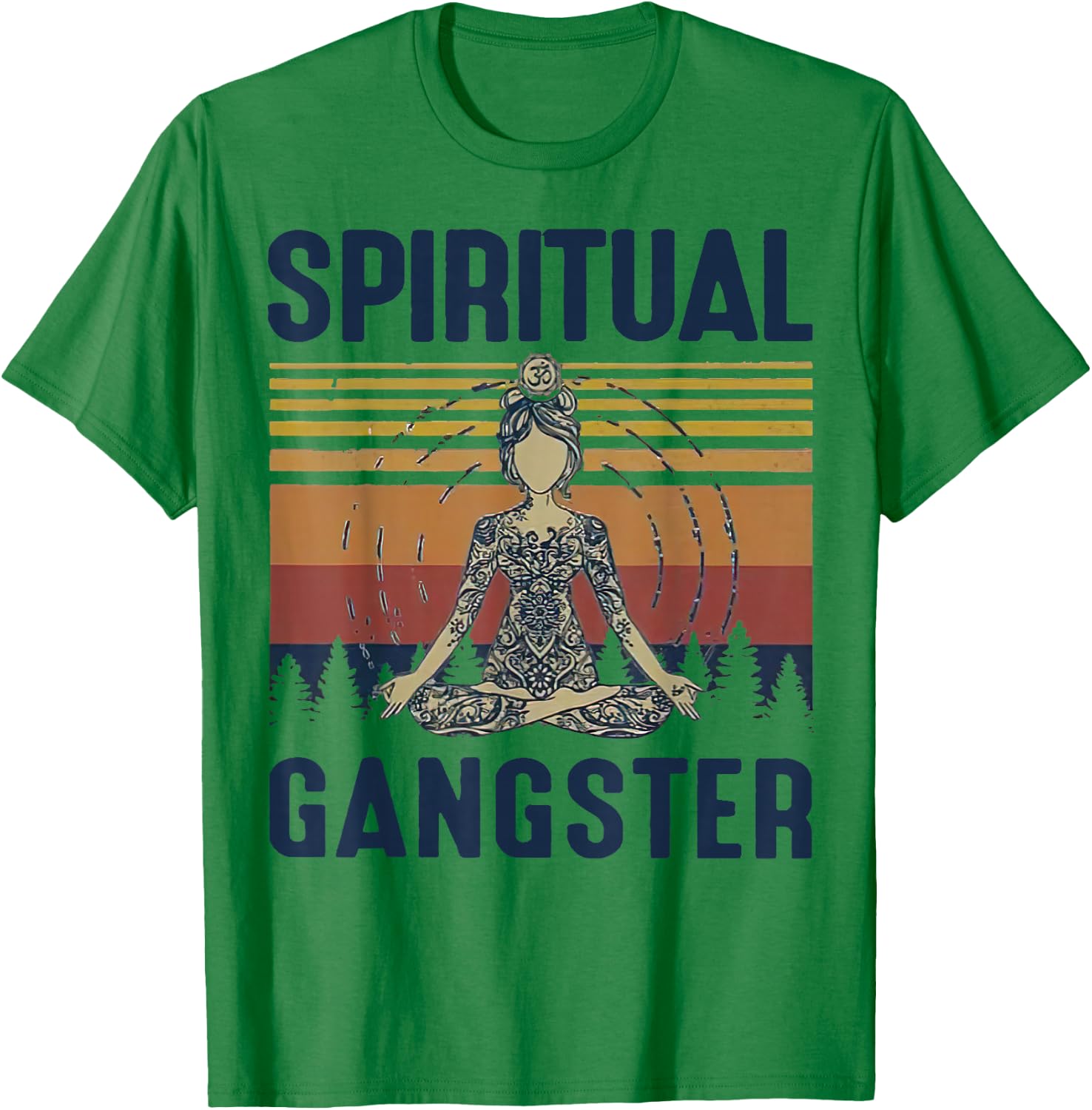 Yoga Girls Spiritual Gangsters Vintage Yoga Lover T-Shirt - T-Shirt | Irish Green