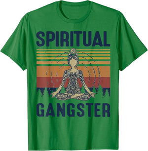 Yoga Girls Spiritual Gangsters Vintage Yoga Lover T-Shirt - T-Shirt | Irish Green