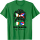 Half Irish And Puerto Rican Rico Ireland Flag Girl T-Shirt - T-Shirt | Irish Green