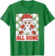 Retro Speech Therapy Christmas SLP All Done Sign Language T-Shirt - T-Shirt | Irish Green