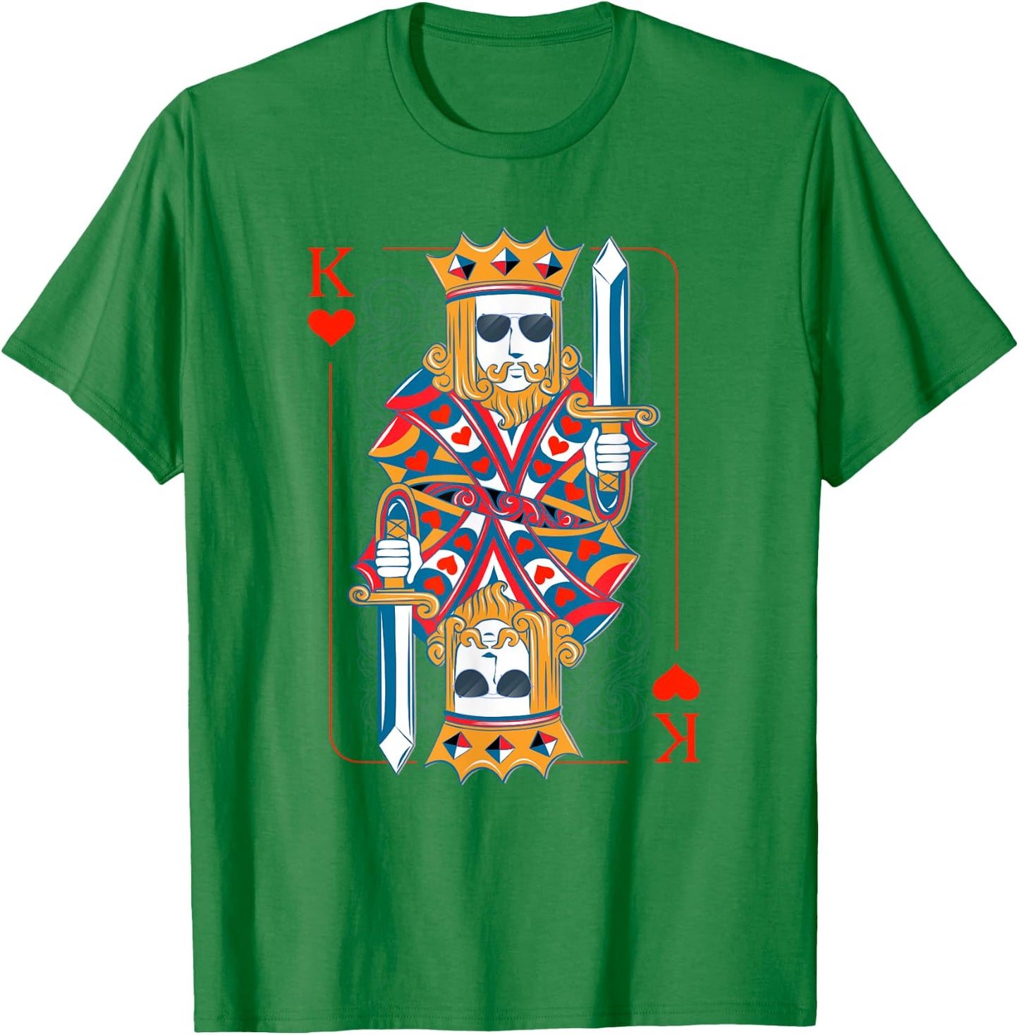 King Of Hearts Matching Couple Valentines King of Hearts T-Shirt - T-Shirt | Irish Green