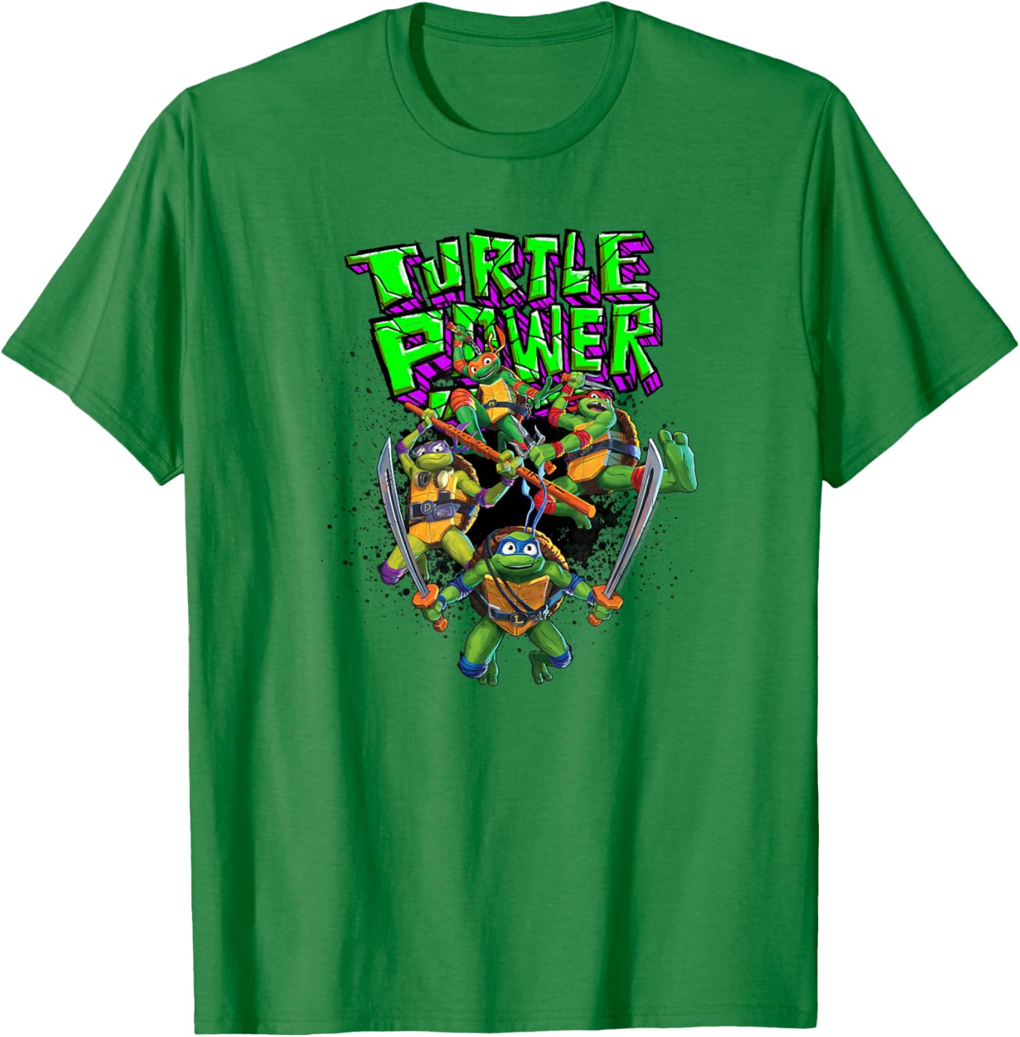 Teenage Mutant Ninja Turtles: Mutant Mayhem Retro Group T-Shirt - T-Shirt | Irish Green
