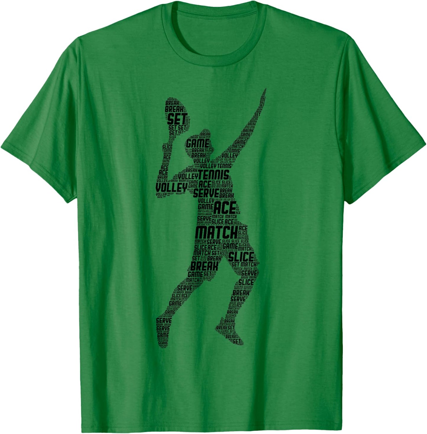Tennis Player Boys Youth Men Kids T-Shirt - T-Shirt | Irish Green