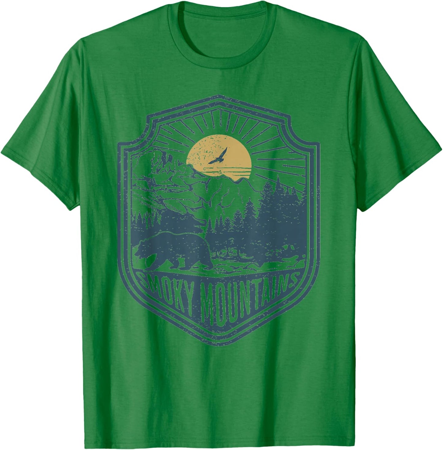 Smoky Mountains National Park Bear Nature Hiking Outdoors T-Shirt - T-Shirt | Irish Green