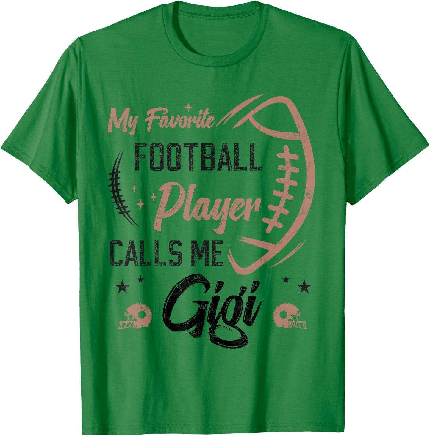 my favorite Football player calls me gigi funny grandma T-Shirt - T-Shirt | Irish Green