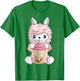 Kawaii Anime Llama Shirt Girls, Boba Bubble Tea T-Shirt - T-Shirt | Irish Green