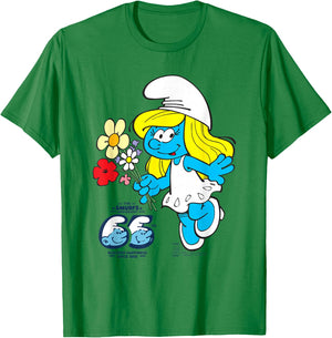 The Smurfs 65th Anniversary Smurfette T-Shirt - T-Shirt | Irish Green