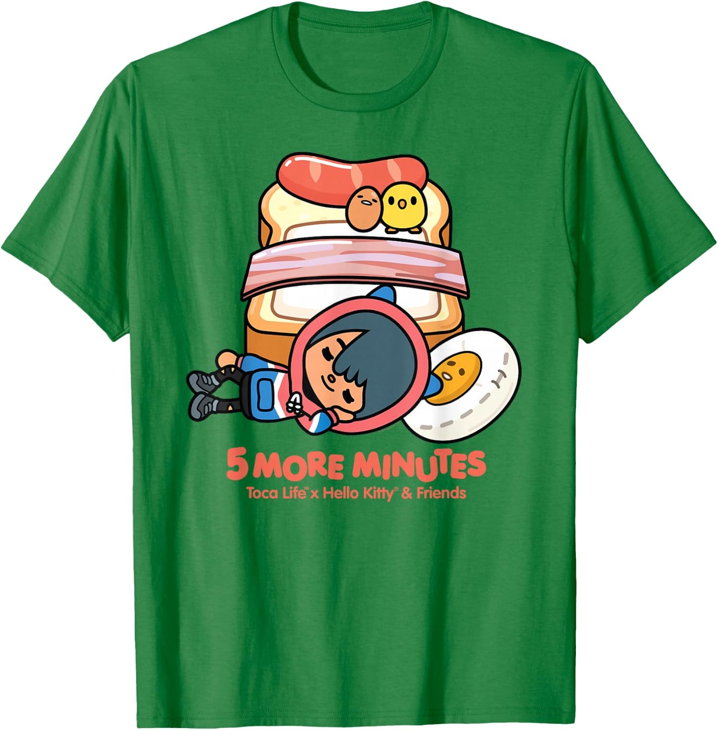 Toca Life x Hello Kitty & Friends 5 More Minutes T-Shirt - T-Shirt | Irish Green