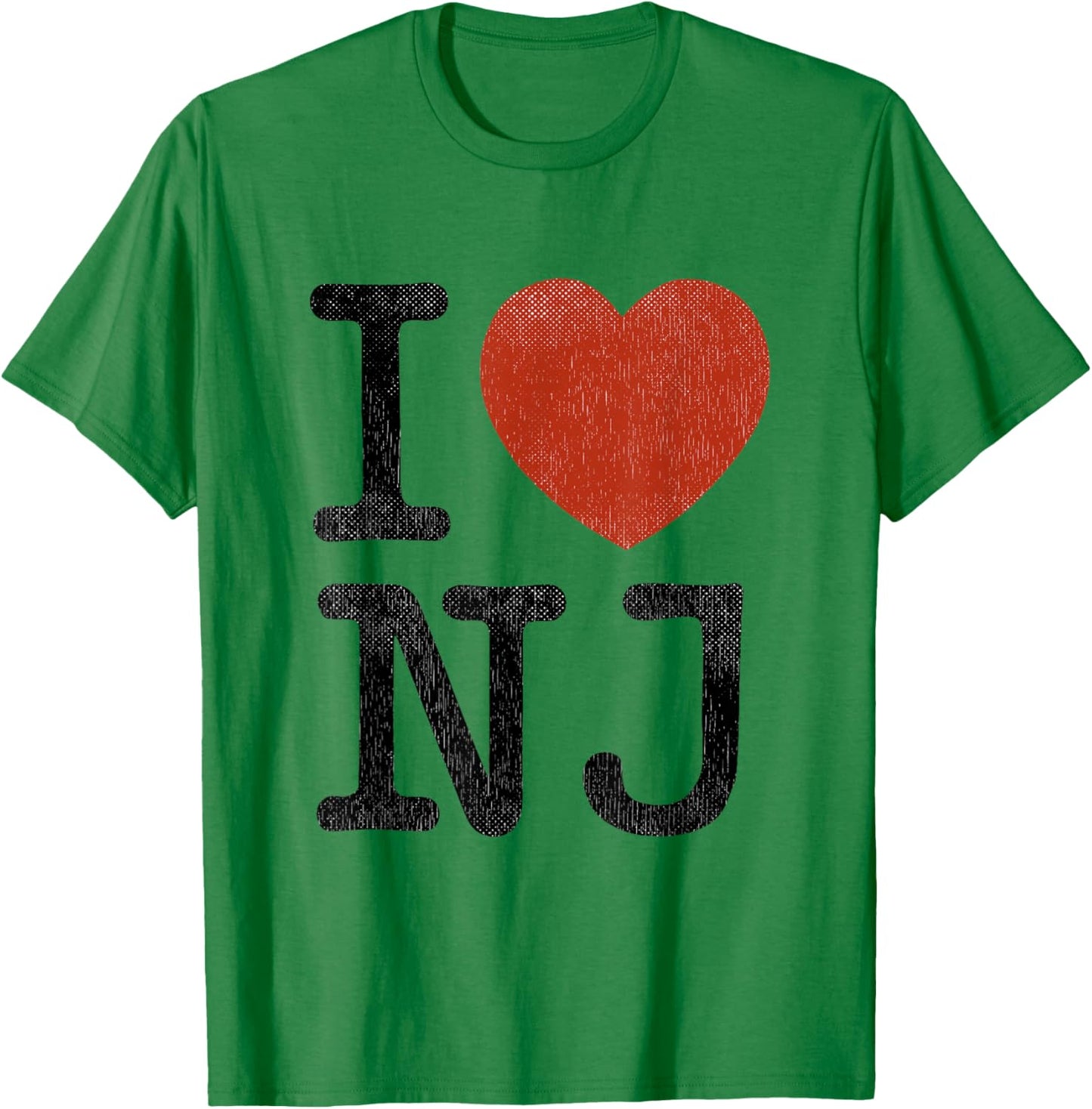 I Love NJ Souvenir I Heart New Jersey T-Shirt - T-Shirt | Irish Green