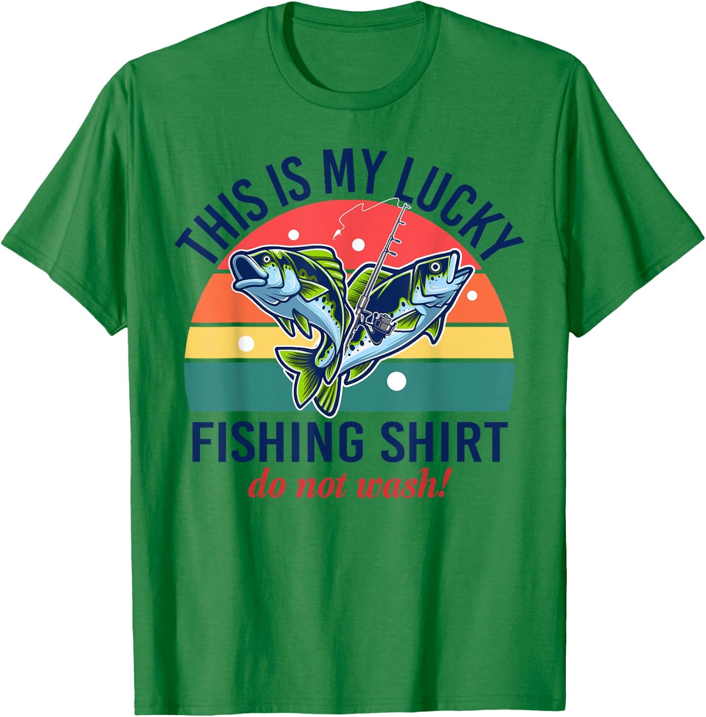 My Lucky Fishing-Shirt Youth Kids Boys Funny Bass T-Shirt - T-Shirt | Irish Green