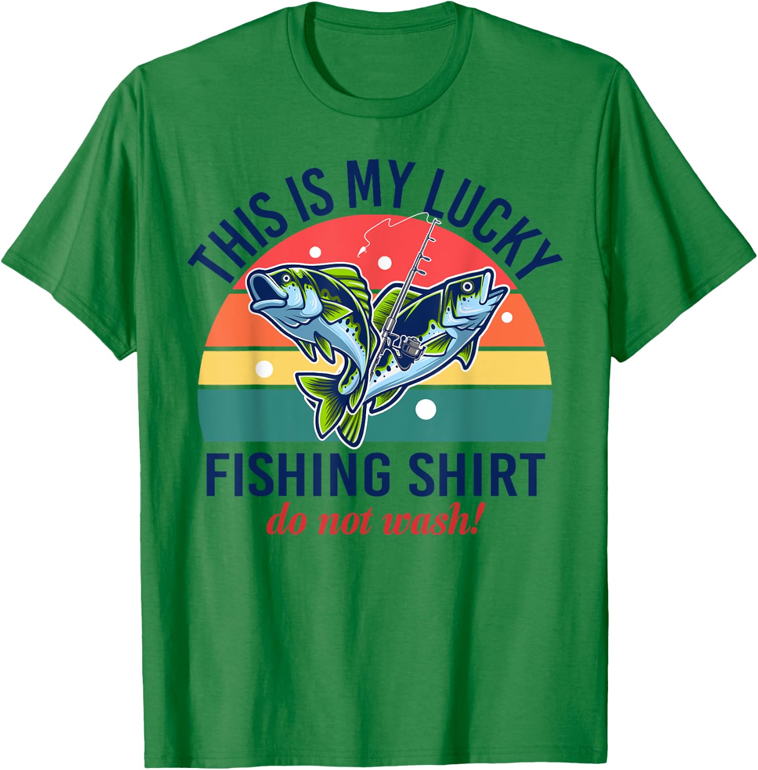My Lucky Fishing-Shirt Youth Kids Boys Funny Bass T-Shirt - T-Shirt | Irish Green