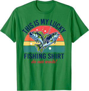 My Lucky Fishing-Shirt Youth Kids Boys Funny Bass T-Shirt - T-Shirt | Irish Green