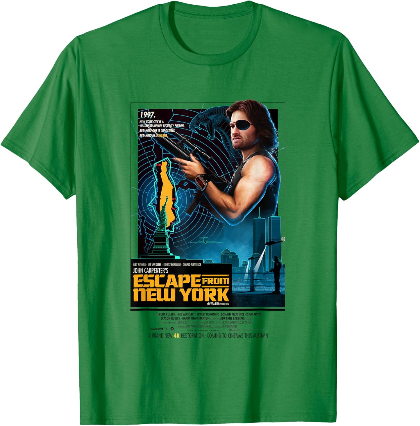 Escape from New York Snake Breaking in is Insane T-Shirt - T-Shirt | Irish Green