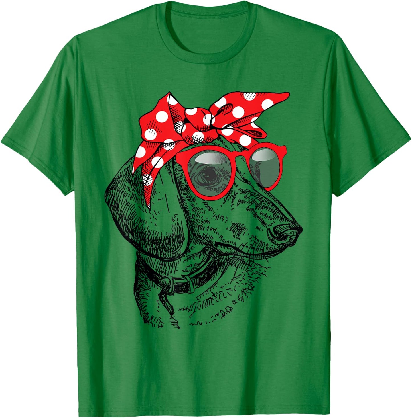 Dachshund Dog Mom Bandana Sunglasses Mother's Day Women T-Shirt - T-Shirt | Irish Green