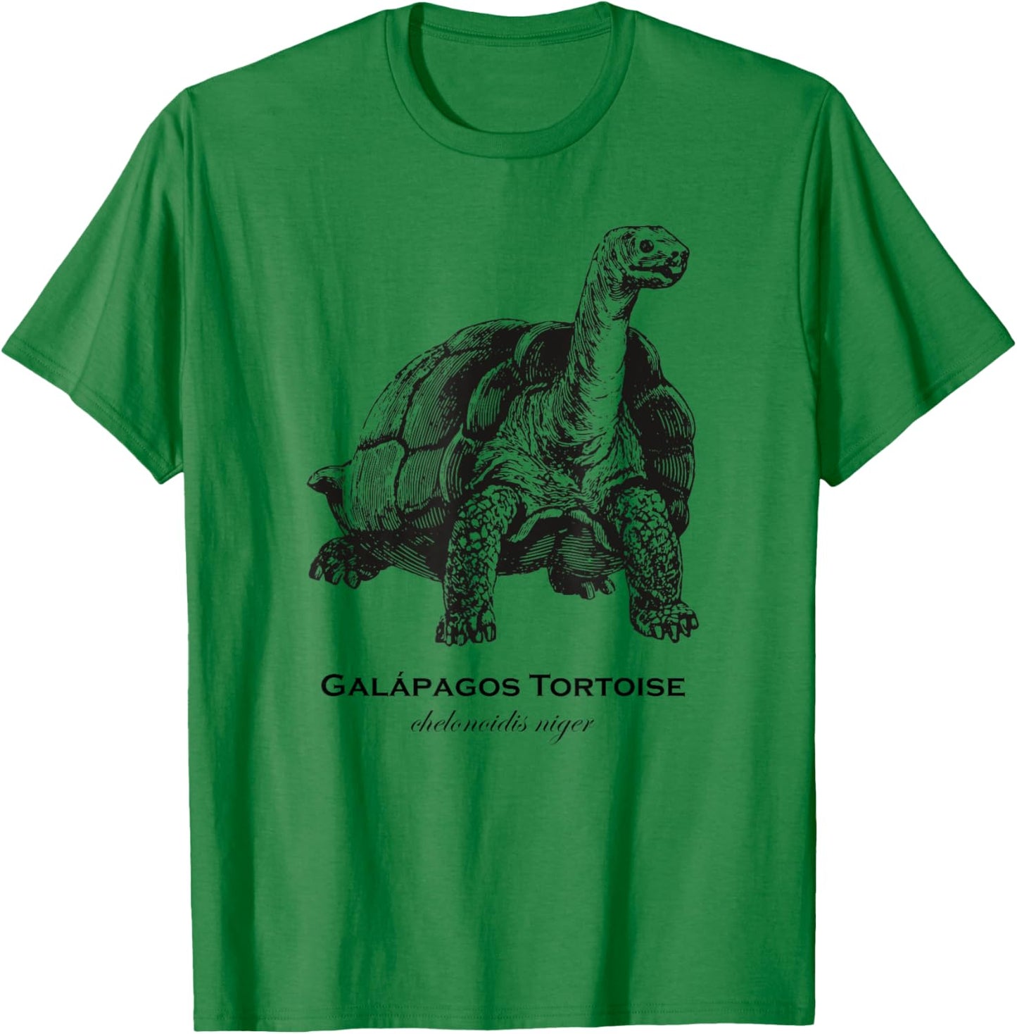 Vintage Galapagos Tortoise Designs by BAS -Adults & Kids Classic Fit Retro Cartoon Animal Print Grey Small T-Shirt - T-Shirt | Irish Green