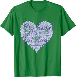 Proud Theatre Mom My Heart is on that Stage Floral T-Shirt - T-Shirt | Irish Green