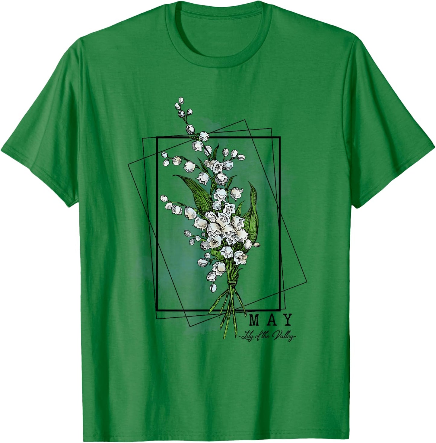 Birth Month Flowers May Lily of the Valley Women Girls T-Shirt - T-Shirt | Irish Green