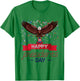 Happy President's Day American Eagle American Patriot T-Shirt - T-Shirt | Irish Green