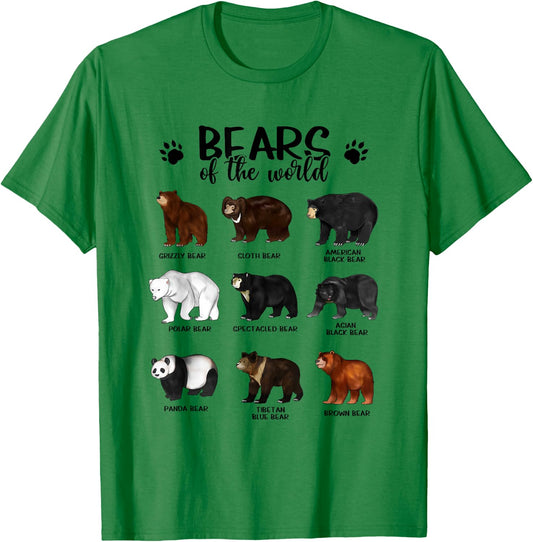 Bears of the world - Bears T-Shirt - T-Shirt | Irish Green