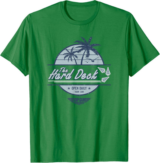 Top Gun: Maverick The Hard Deck Palm Trees Logo Small T-Shirt - T-Shirt | Irish Green