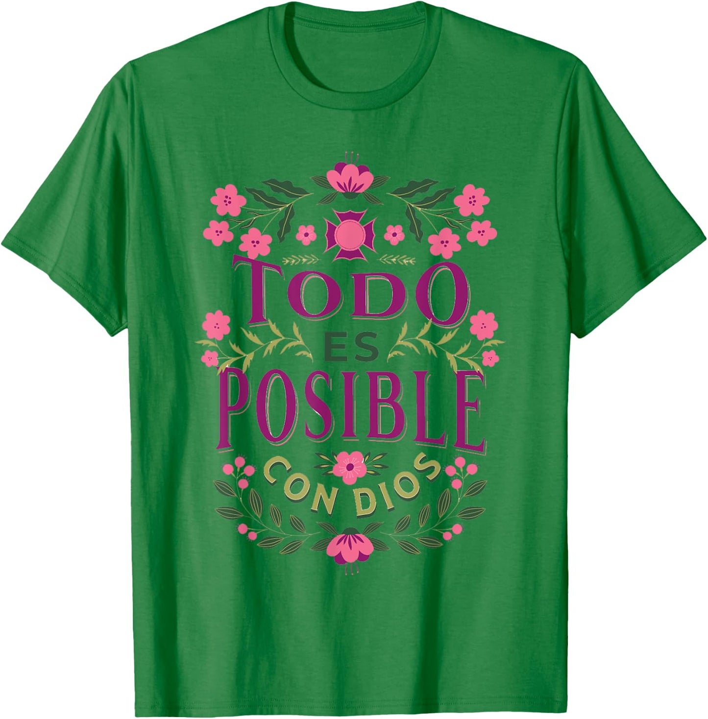 Christians Quote in Spanish Christian Bible Verse Quote T-Shirt - T-Shirt | Irish Green