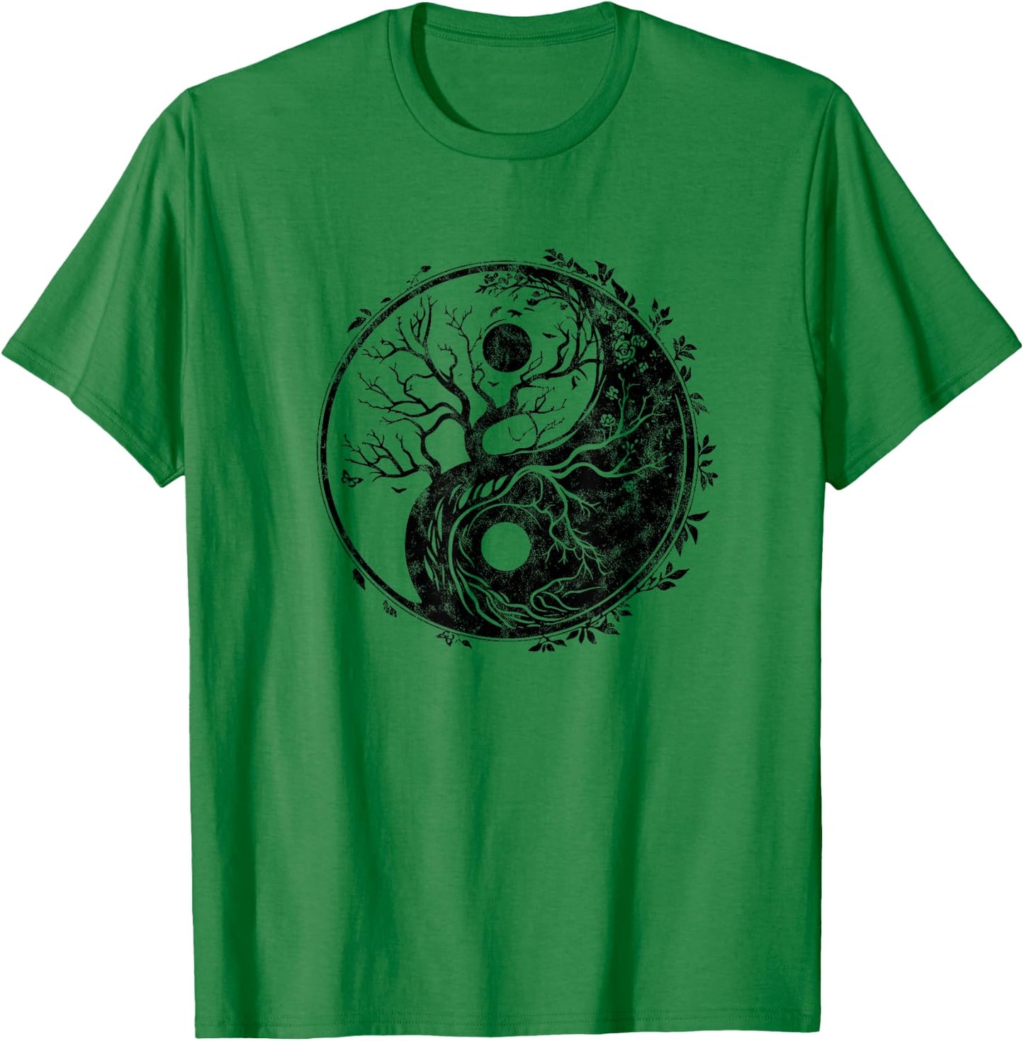 Yin Yang symbol, tree of life, Tai chi, Qigong, yoga, Taoism T-Shirt - T-Shirt | Irish Green