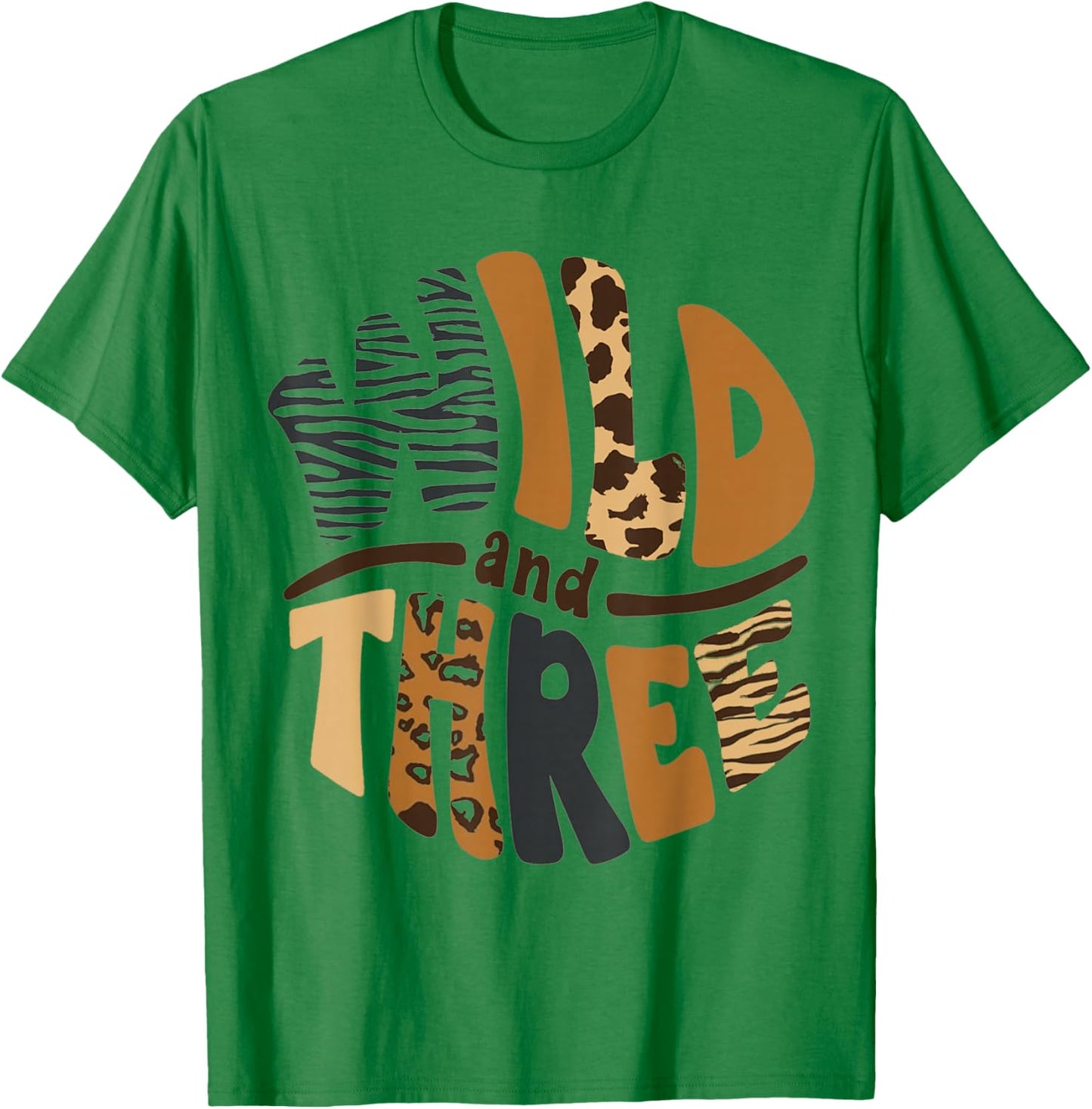 Kids Wild And Three 3rd Birthday Boy Funny Leopard Toddler T-Shirt - T-Shirt | Irish Green