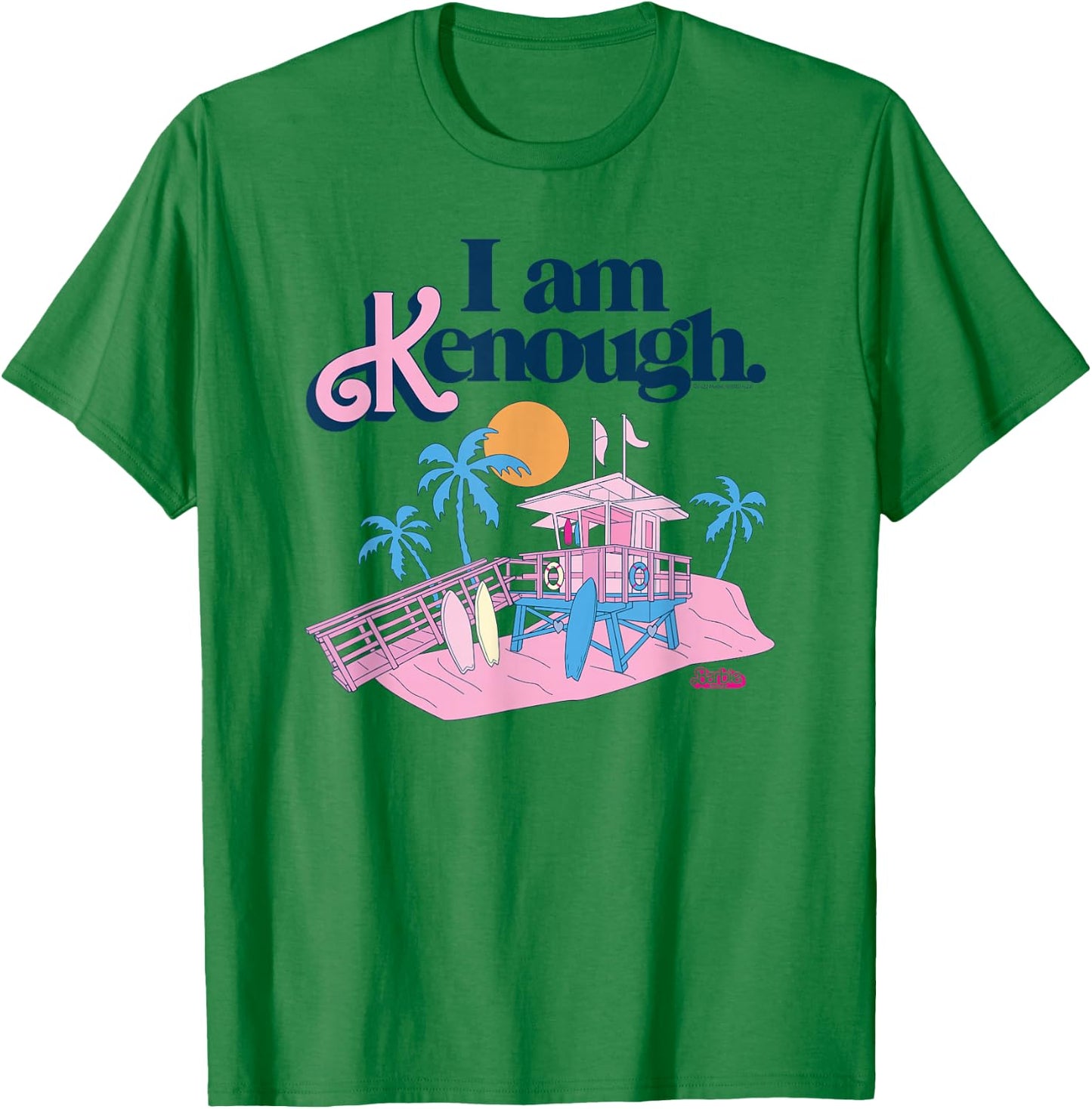 Barbie The Movie - I Am Kenough Lifeguard Stand T-Shirt - T-Shirt | Irish Green