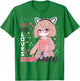 Girl Who Love Anime Books-Shirt Kids Teen Youth Toddler Cute T-Shirt - T-Shirt | Irish Green