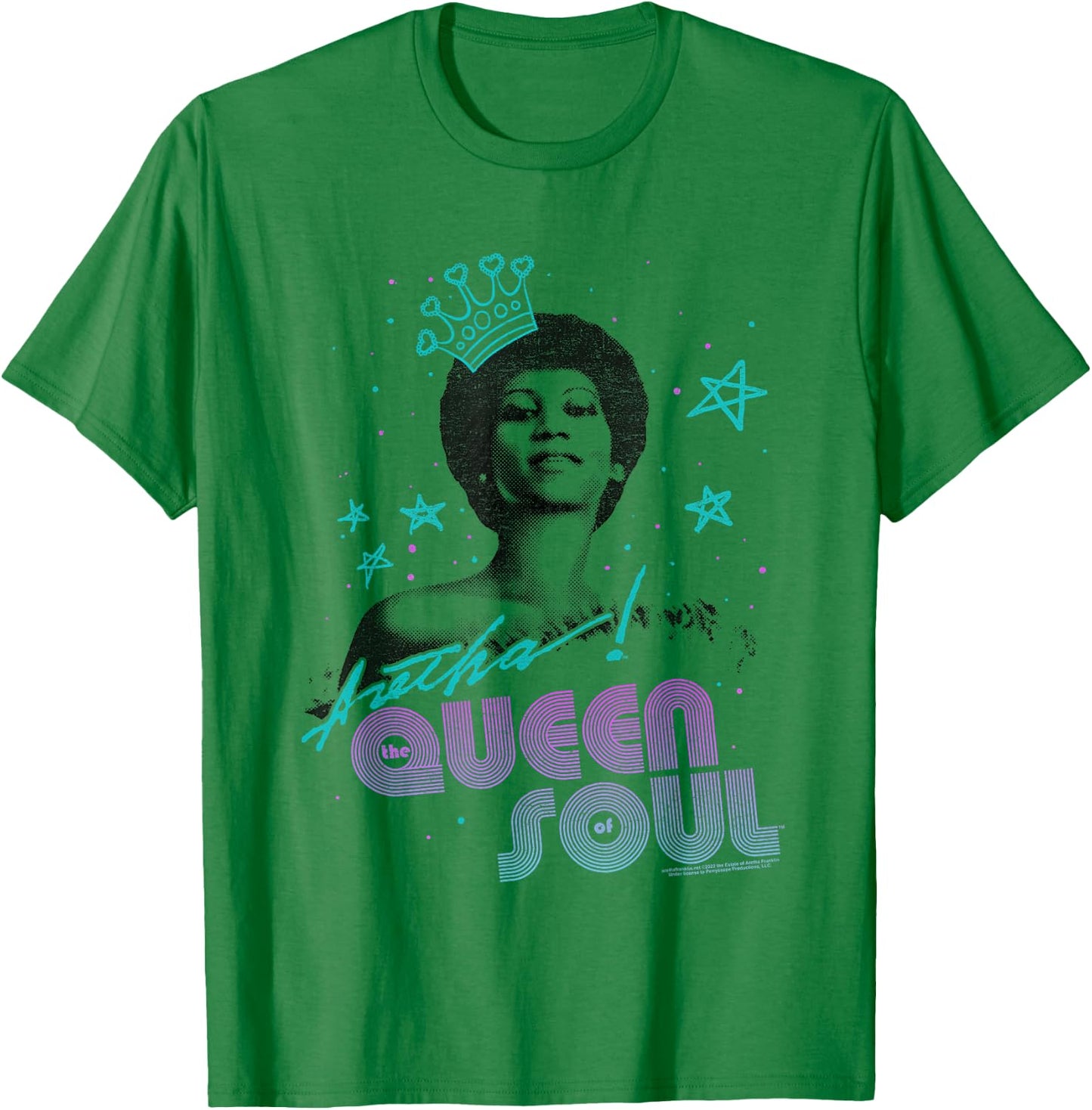 Aretha Franklin Queen of Soul T-Shirt - T-Shirt | Irish Green