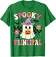 Groovy Spooky Principal Ghost Pumpkin Halloween Principal T-Shirt - T-Shirt | Irish Green