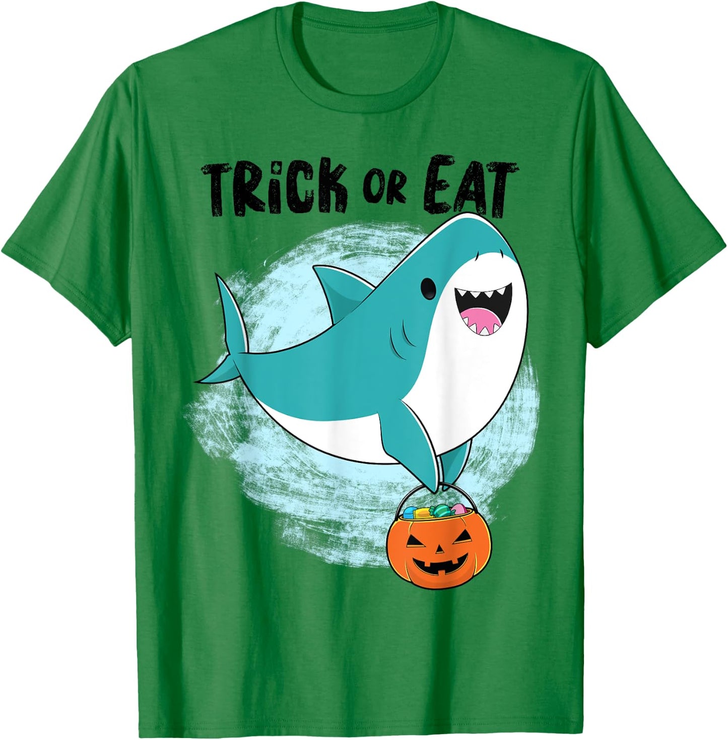 Shark Shirt - Kawaii Trick Or Eat Shark Halloween Costume T-Shirt - T-Shirt | Irish Green