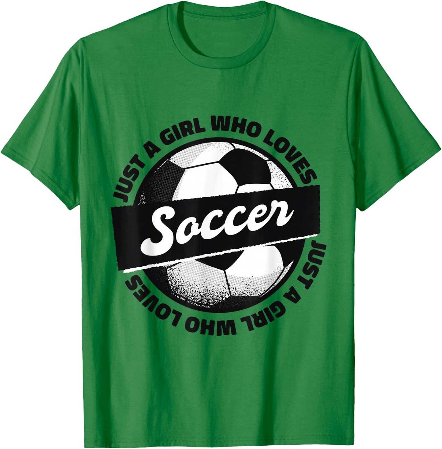 Just a Girl Who Loves Soccer Kids Girl Teen Football T-Shirt - T-Shirt | Irish Green