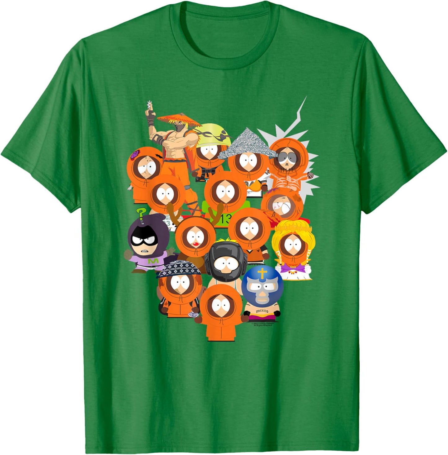 South Park Many Faces of Kenny T-Shirt - T-Shirt | Irish Green