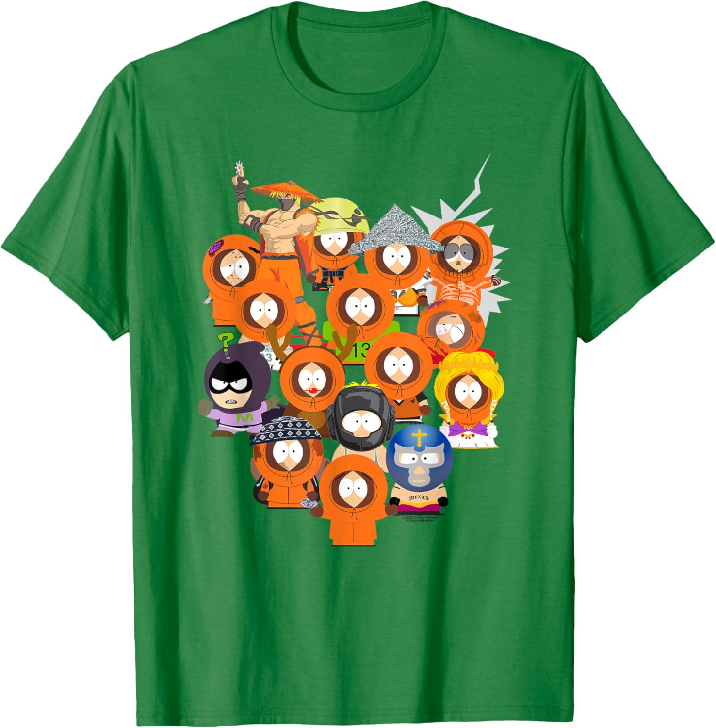South Park Many Faces of Kenny T-Shirt - T-Shirt | Irish Green