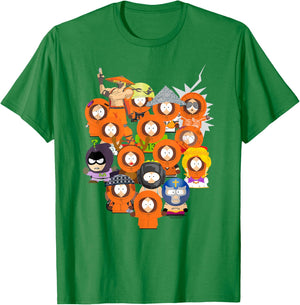 South Park Many Faces of Kenny T-Shirt - T-Shirt | Irish Green
