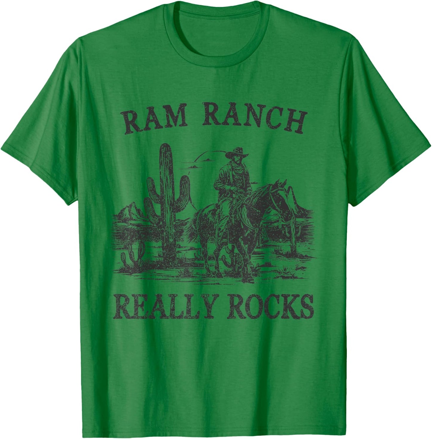 Ram Ranch Really Rocks Western Life Rodeo Country Cowgirls T-Shirt - T-Shirt | Irish Green