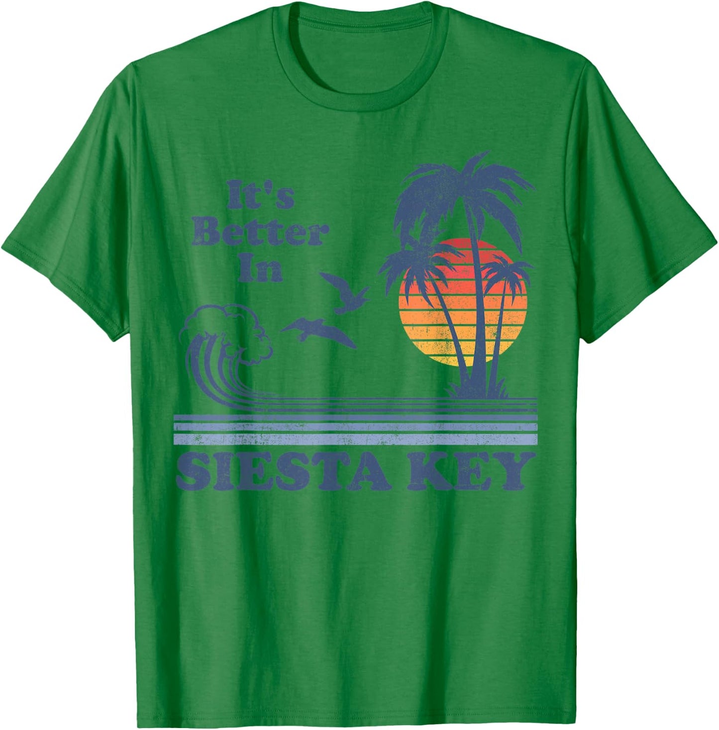 Its Better In Siesta Key Florida Beach Retro Vintage 80s 70s Women Kids T-Shirt - T-Shirt | Irish Green