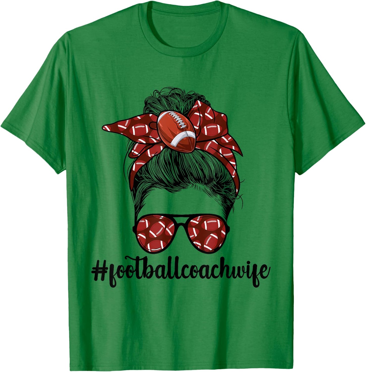 Coaches Wife Football Coach Wife Of A Football Coach T-Shirt - T-Shirt | Irish Green