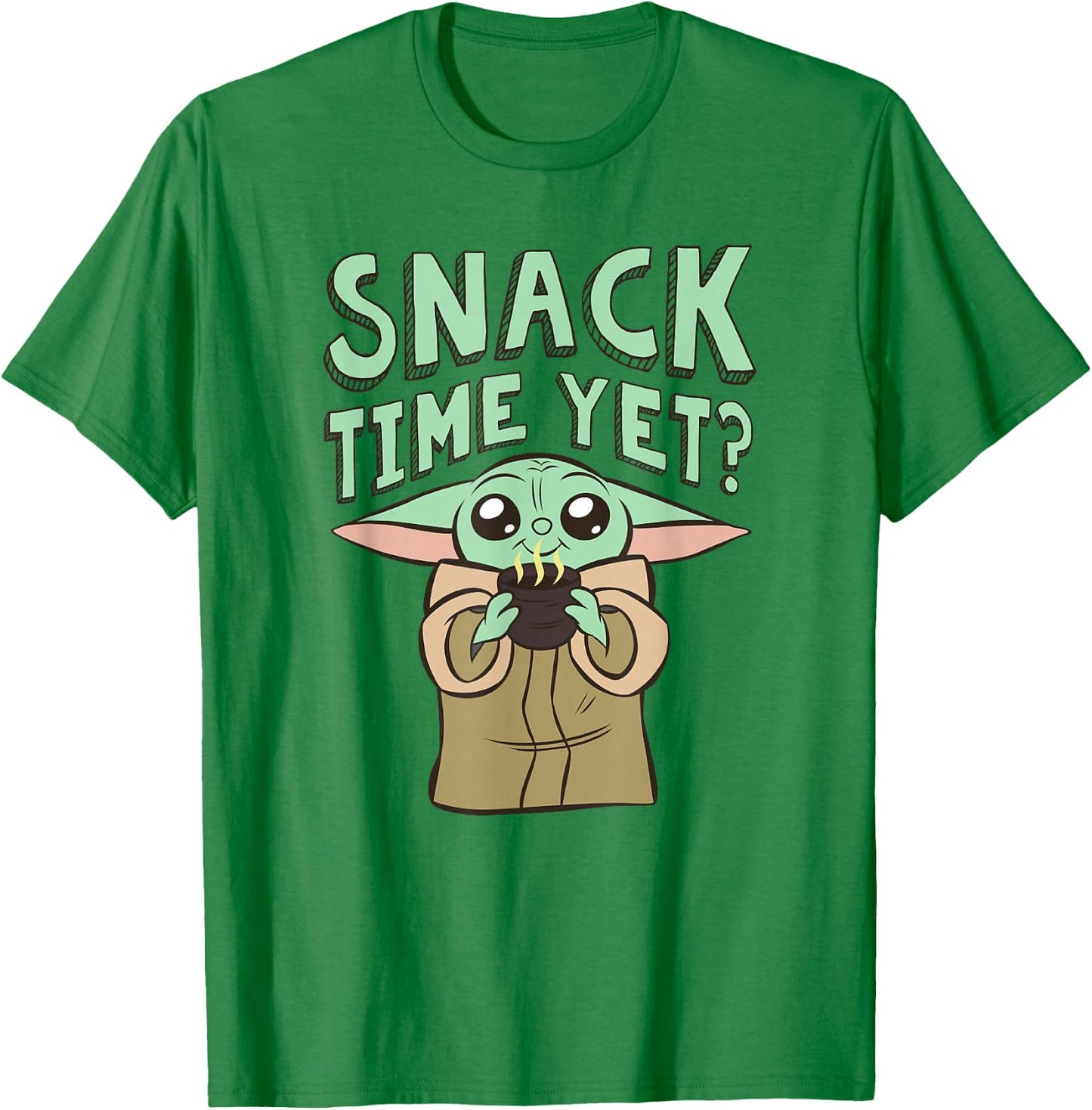 Star Wars: The Mandalorian Baby Yoda Snack Time Yet? Cute T-Shirt - T-Shirt | Irish Green