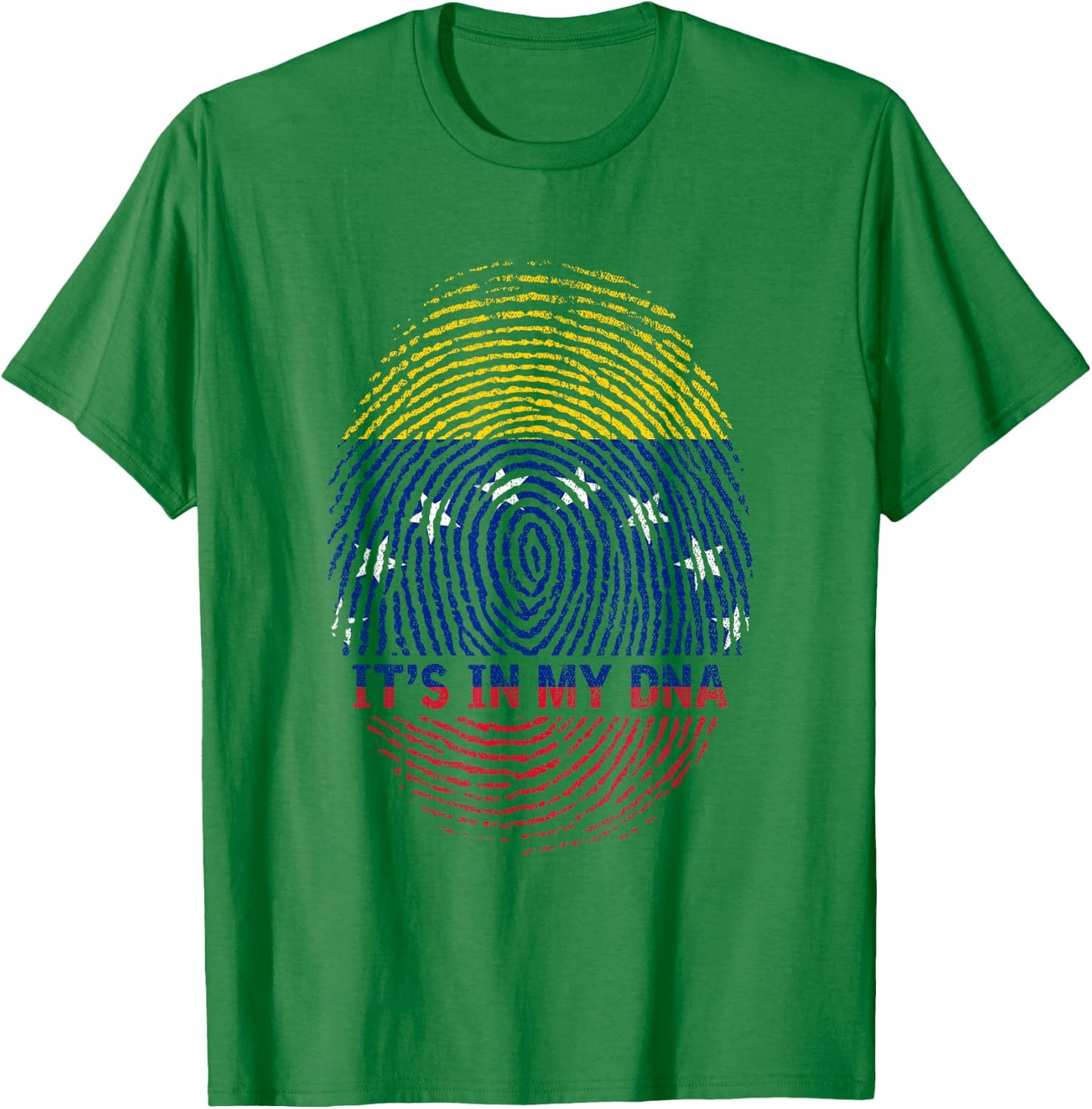 DNA Fingerprint Proud Venezuela Flag Patriotic Venezuela T-Shirt - T-Shirt | Irish Green