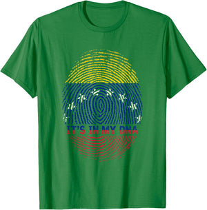 DNA Fingerprint Proud Venezuela Flag Patriotic Venezuela T-Shirt - T-Shirt | Irish Green