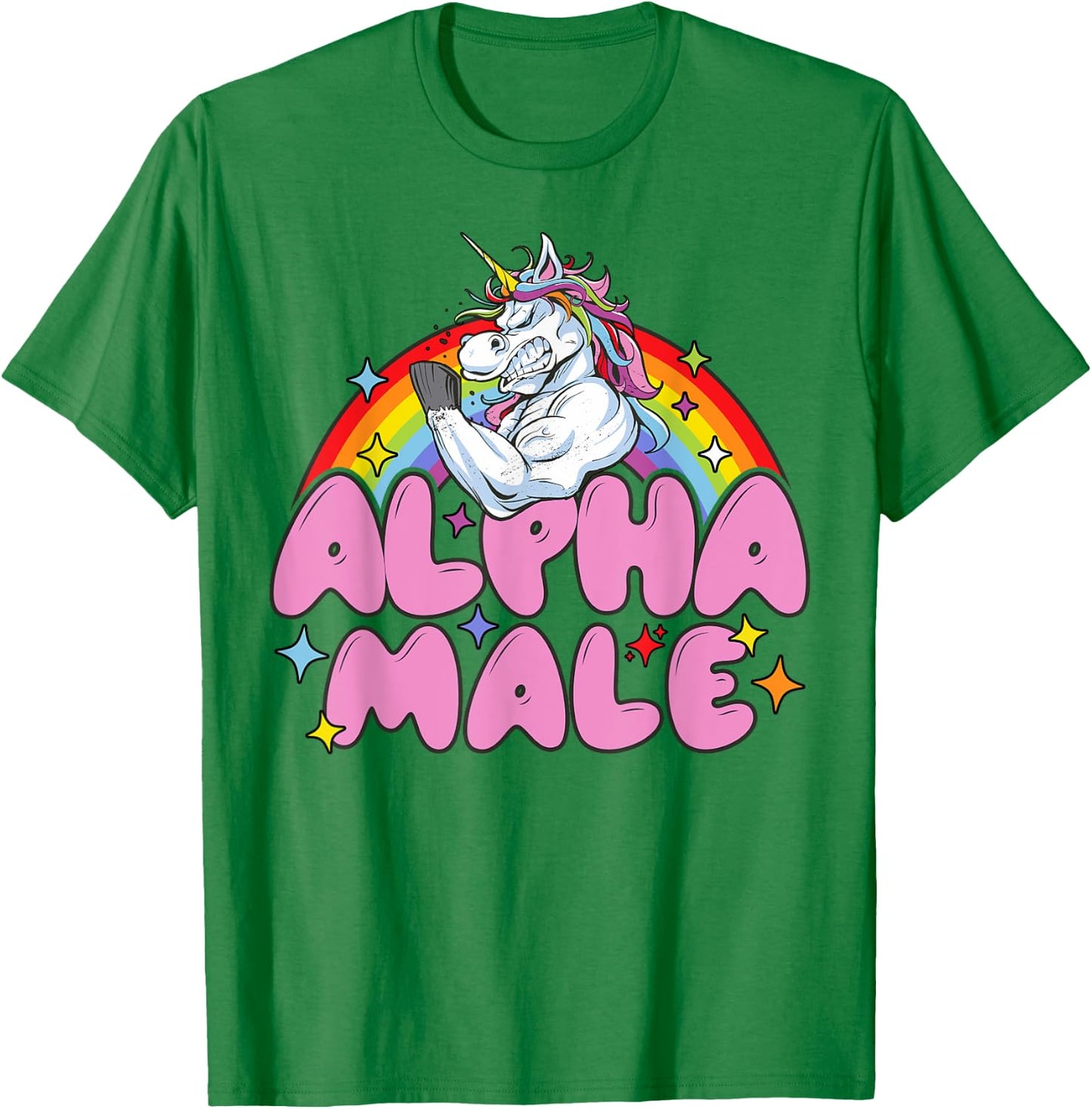 Alpha Male Unicorn Funny Sarcastic men woman T-Shirt - T-Shirt | Irish Green