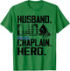 Husband dad police chaplain hero - Funny chaplain T-Shirt - T-Shirt | Irish Green
