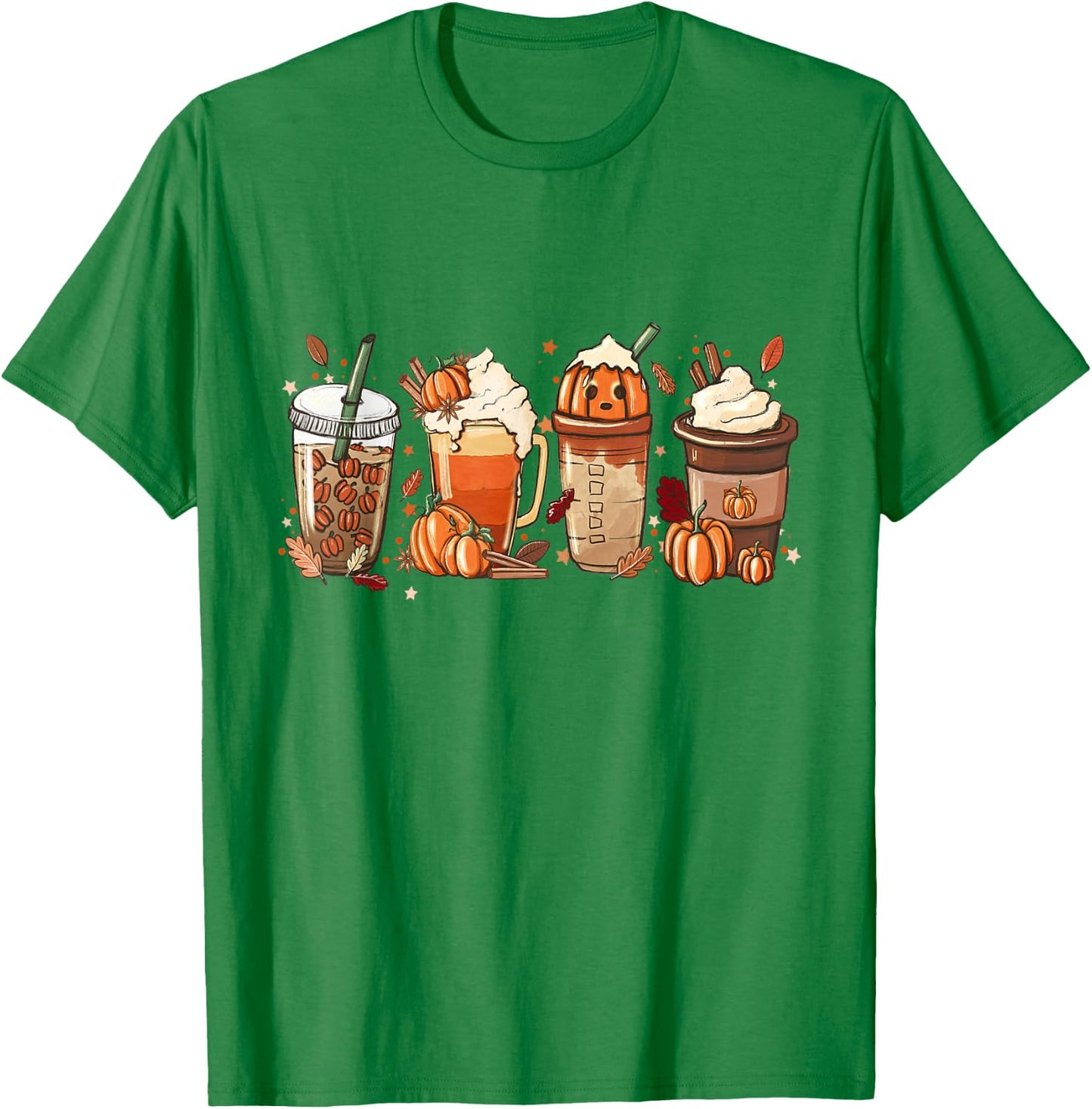 Pumpkin Spice Latte, Fall Coffee, Pumpkin Spice,Thanksgiving T-Shirt - T-Shirt | Irish Green