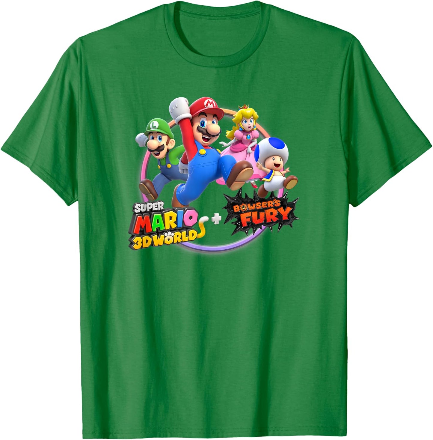 Super Mario 3D World: Bowser's Fury Nintendo Game Poster T-Shirt - T-Shirt | Irish Green