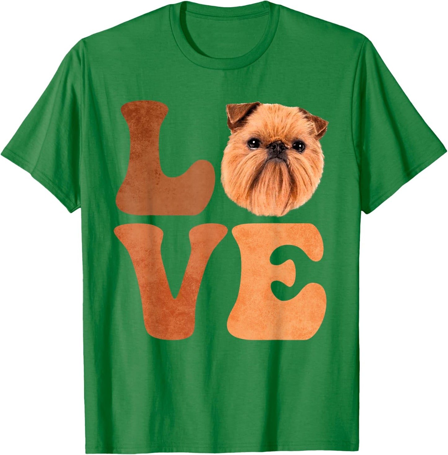 Brussels Griffon Dog LOVE Men Women Kids T-Shirt - T-Shirt | Irish Green