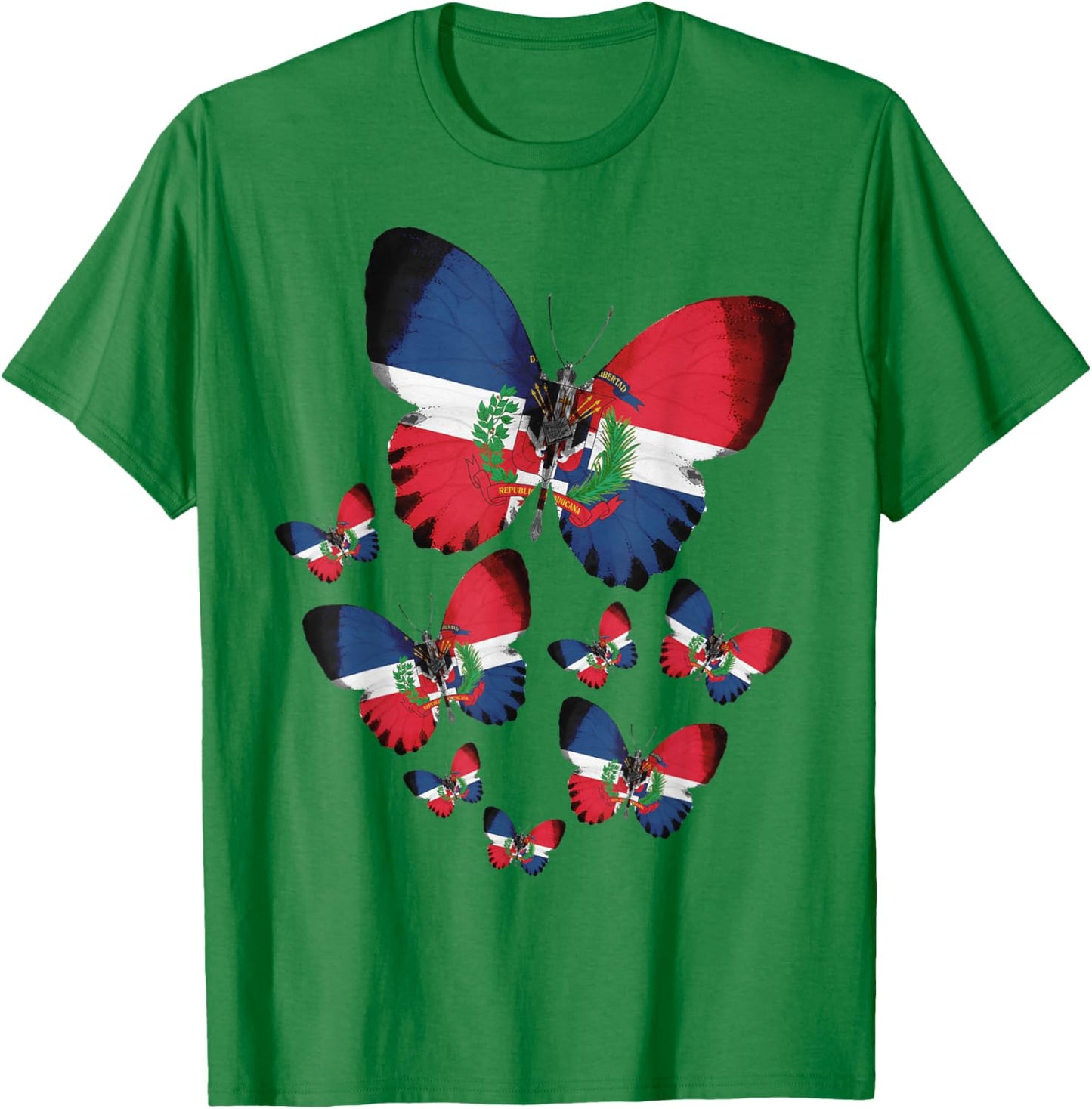 Coat of Arms Republica Dominicana For Kids & Dominican Flag T-Shirt - T-Shirt | Irish Green