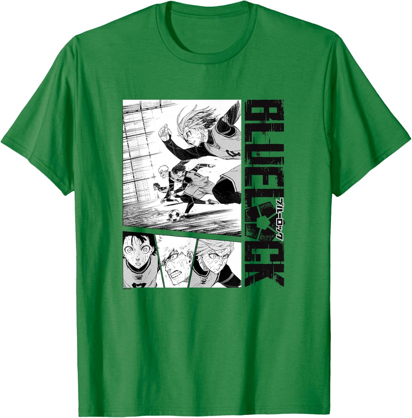 Blue Lock Bachira Kunigami Chigiri with The Goal Scent Logo T-Shirt - T-Shirt | Irish Green
